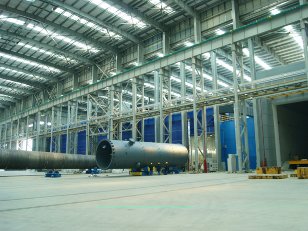 Wind power tower coating production line