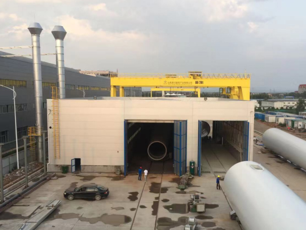 Wind power tower coating production line